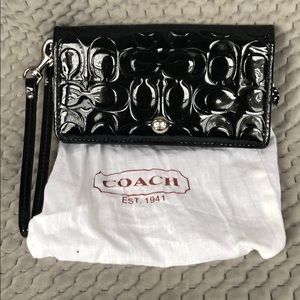 Coach Embossed Patent Leather Demi Clutch